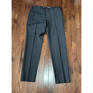 PT01 NWOT Pants 50 34 Slim Fit In Solid Gray Traveller Wool Blend